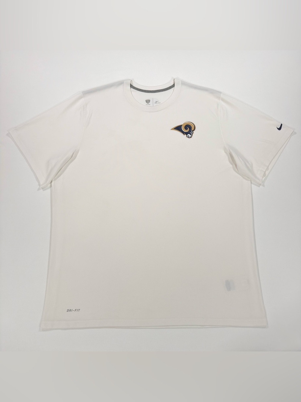 Nike NFL Los Angeles Rams Dri-Fit Training T-Shirt White Men's Size XXL 2XL